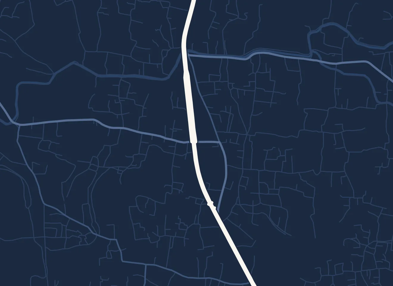 Map of Potta showing the clinic on NH 544, between Thrissur to the north and Chalakudy to the south